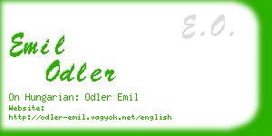 emil odler business card